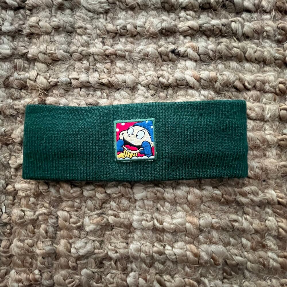 Vintage Nickelodeon Rugrats Knit Headband – Green – Embroidered Patch